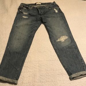 Loft distressed boyfriend jeans.